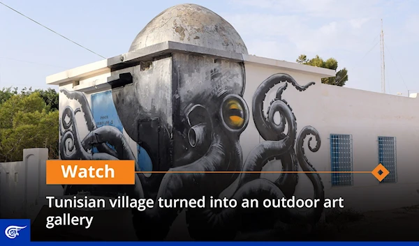 Tunisian village turned into an outdoor art gallery