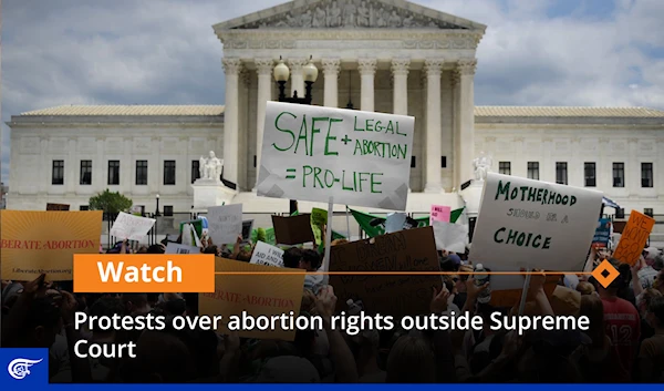 Protests over abortion rights outside US Supreme Court