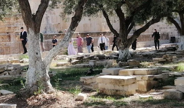 Settlers storming Al-Aqsa Mosque, occupied Al-Quds, June 26, 2022