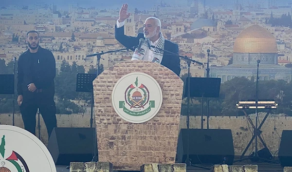 Hamas political leader Ismail Haniyeh in Sidon, Lebanon, on June 26, 2022