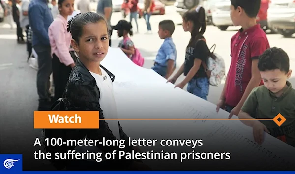 A 100-meter-long letter conveys the suffering of Palestinian prisoners