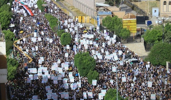 From the popular march in Saada today