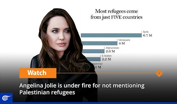 Angelina Jolie is under fire for not mentioning Palestinian refugees