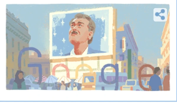 The June 4 Google Doodle celebrates Egyptian actor Mahmoud Abdel Aziz on what would have been his 76th birthday.