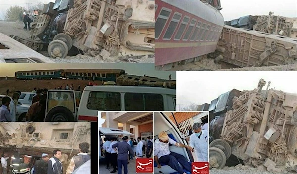 Train derailed in Iran kills 13