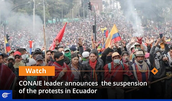 CONAIE leader announces the suspension of the protests in Ecuador