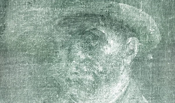 An x-ray of the hidden Van Gogh self-portrait