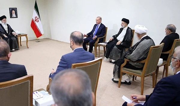 Iranian leader Sayyed Ali Khamenei and Turkish president Recep Tayyip Erdogan