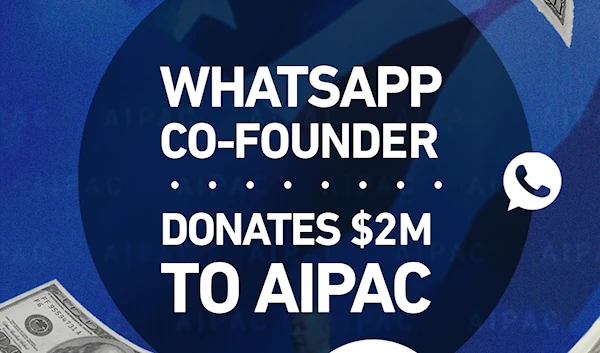 WhatsApp co-founder donates $2m to AIPAC