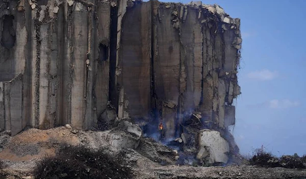 The grain silos after two towers collapsed on the afternoon of 31 July, 2022.