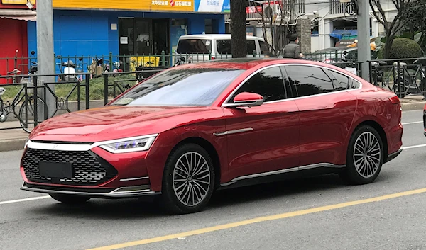 A Chinese BYD electric vehicle