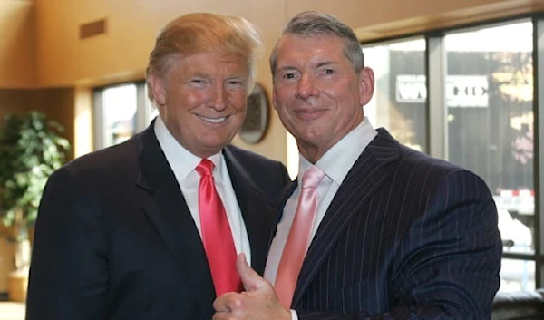 Former President Donald Trump and former WWE chairman Vince McMahon (Getty)