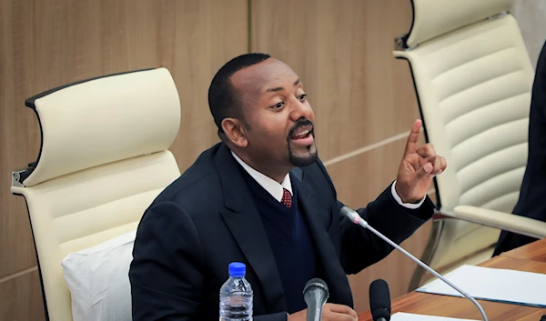 Ethiopia's Prime Minister Abiy Ahmed addresses lawmakers at the parliament in Addis Ababa, Ethiopia Thursday, July 7, 2022 (AP Photo)