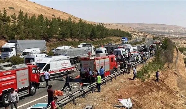 Fifteen people died and 22 were injured in a road accident in Turkey on August 20, 2022. (Twitter)