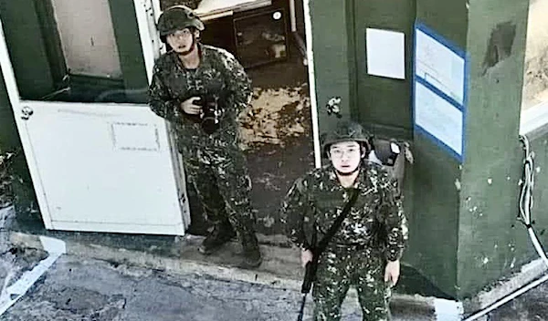 Taiwanese soldiers filmed allegedly by a People Liberation Army's drone