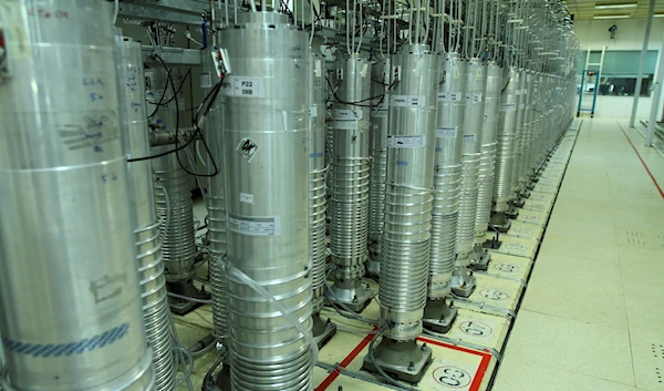 This photo released on Tuesday, Nov. 5, 2019 by the Atomic Energy Organization of Iran shows centrifuge machines in Natanz uranium enrichment facility in central Iran (Atomic Energy Organization of Iran via AP)