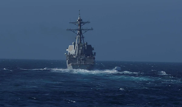 The Arleigh Burke-class guided-missile destroyer USS Chafee (DDG 90) preparing ahead of deployment in the Pacific Ocean on March 31, 2017 (Reuters)