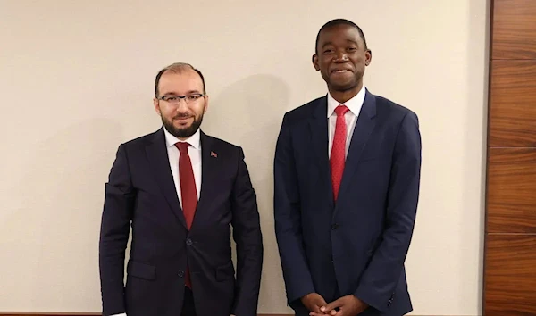 US Deputy Secretary of Treasury Wally Adeyemo and Turkey's Deputy Finance Minister Yunus Elitaş (MEMO)