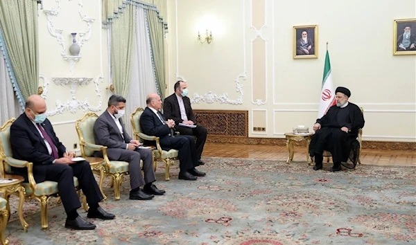 Iranian President Ebrahim Raisi met with Iraqi Foreign Minister Fuad Hussein