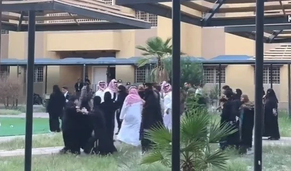 Part of the leaked video from the orphanage (Tasnim News)