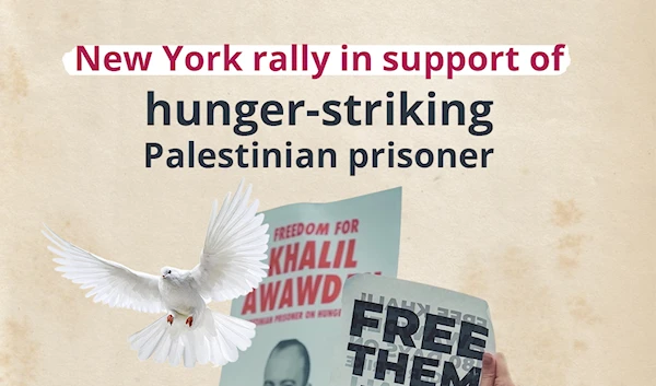 New York rally in support of hunger-striking Palestinian prisoner