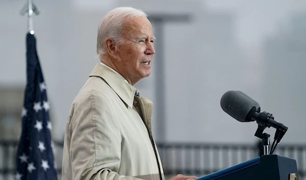 US President Joe Biden speaks during a ceremony at the Pentagon to commemorate the September 11th terror attack (Bloomberg)