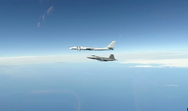 This NORAD handout photo shows North American Aerospace Defense Command F-22 Raptors as they successfully completed two intercepts of Russian bomber aircraft formations entering the Alaskan Air Defense Identification Zone on June 16, 2020.