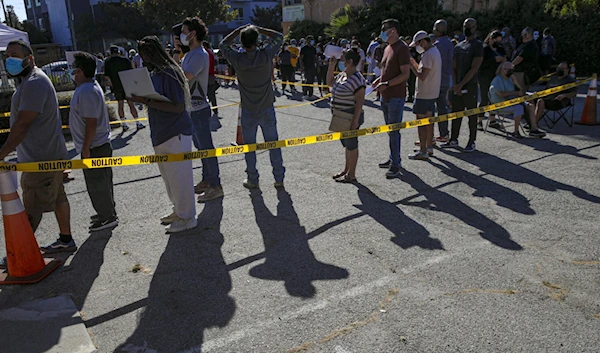 People wait in line to get the monkeypox vaccine at St. John’s Well Child & Family Center. IRFAN KHAN, LOS ANGELES TIMES/TNS