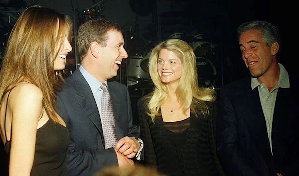 Melania Trump, Prince Andrew, Gwendolyn Beck and Jeffrey Epstein at a party at Mar-a-Lago in 2000.GETTY IMAGES