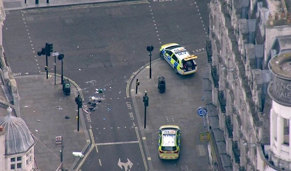 The scene of the stabbing in Central London (BBC)