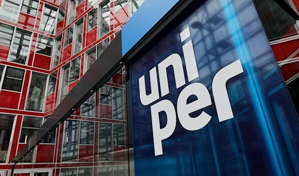 The Uniper logo is seen at the utility's firm headquarters in Duesseldorf, Germany, July 8, 2022. (REUTERS)