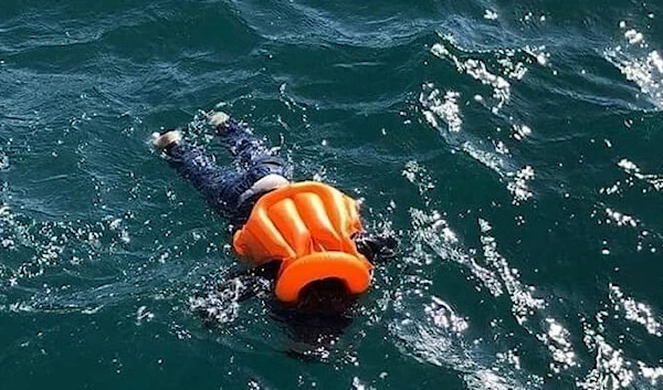 An image circulating social media of one of the many migrants who did not make it.