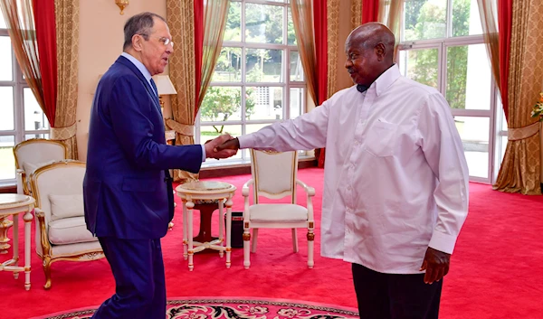 Russian Foreign Minister Sergei Lavrov arrives in Uganda to meet President Yoweri Museveni (Social Media)