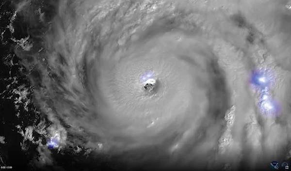 Footage of lightning around the storm (NOAA)