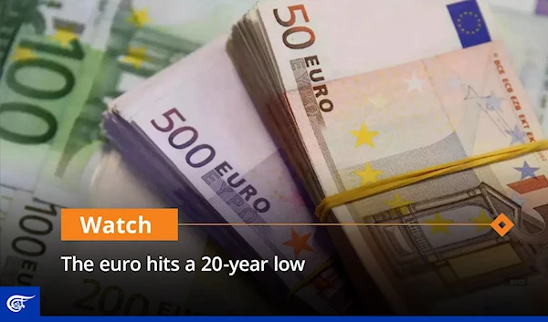 The euro hits a 20-year low