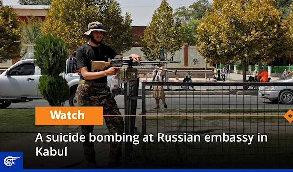 A suicide bombing at Russian embassy in Kabul