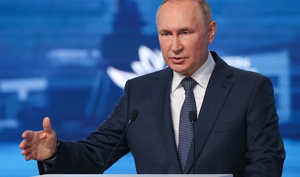 Russian President Vladimir Putin delivers a speech at the plenary session of the 2022 Eastern Economic Forum (EEF) in Vladivostok, Russia September 7, 2022 (Reuters)