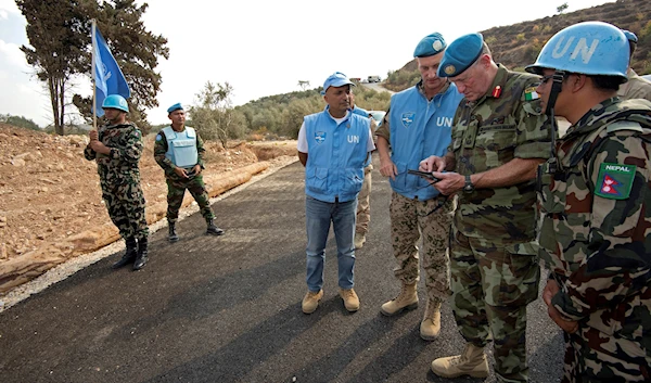 UNIFIL Head of Mission and Force Commander Major General Michael Beary visits the Blida area, close to the Blue Line with UNIFIL liaison officers