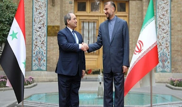 Iranian Foreign Minister with the Syrian Deputy Foreign Minister (Iranian Foreign Ministry)