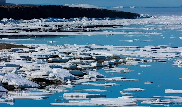 Icebergs in Baffin Bay in the Arctic Ocean near Pituffik, Greenland in July 2022. (AFP/Getty Images)