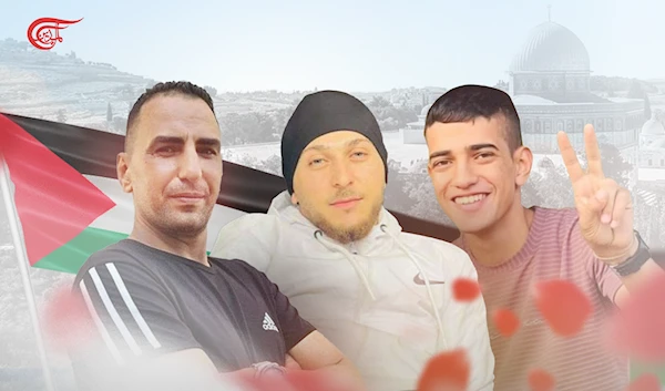 The Israeli occupation forces killed three Palestinians in one day