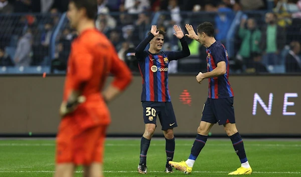 FC Barcelona players celebrating against Real Madrid on January 15, 2023 (Getty Images)