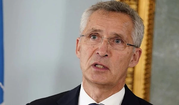 NATO Secretary General Jens Stoltenberg speaks at a news conference at Kastellet in Kommandantgaarden, Copenhagen, Denmark May 19, 2022. (REUTERS)