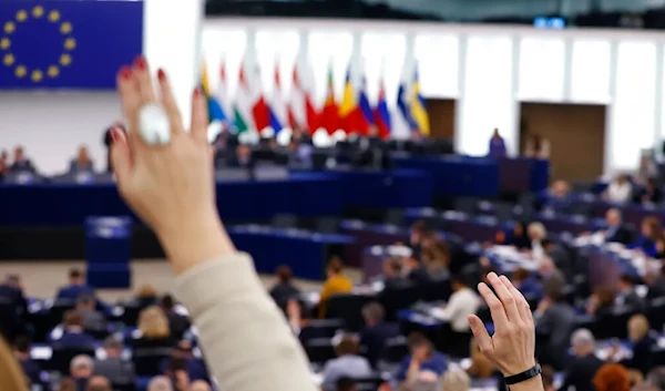 Lawmakers vote in the European Parliament in Strasbourg, France, on January 18, 2023 (AP).