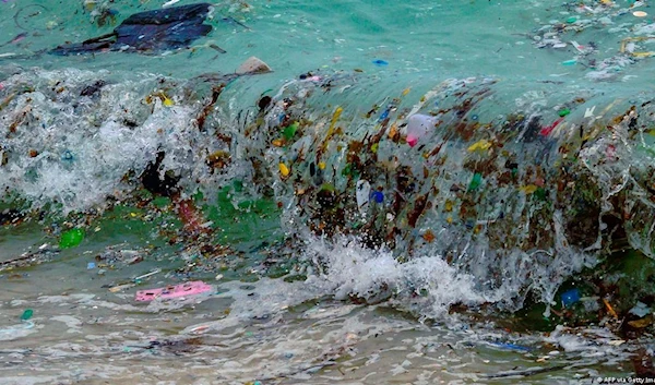 The volume of plastic in the ocean is expected to triple to 29 million tons by 2040. (AFP)