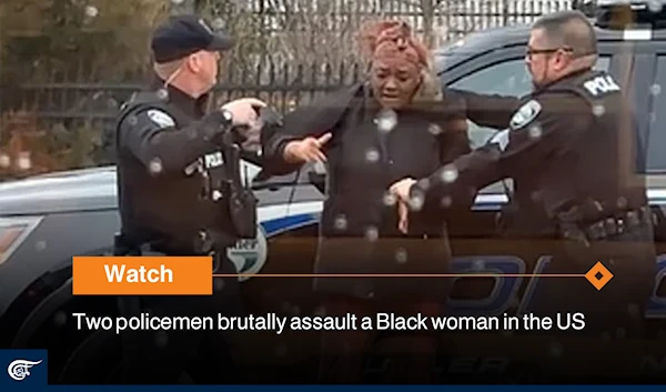 Two policemen brutally assault a Black woman in the US