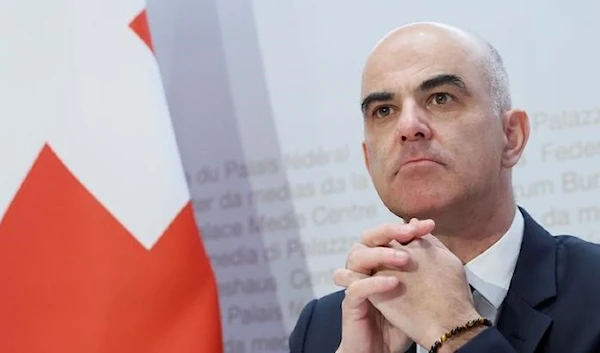 Swiss President Alain Berset attends a news conference on the outbreak of the coronavirus disease (COVID-19) in Bern, Switzerland, (REUTERS)