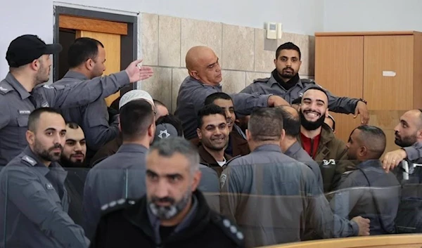 Operation Freedom Tunnel prisoners during their appeal in Al-Nasirah court (Archive)