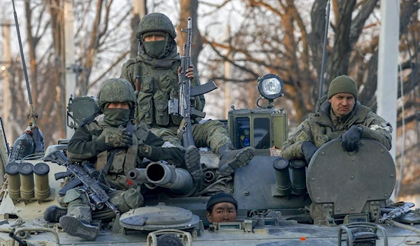 Russian troops entering Donetsk in March 2022 (Anadolu Agency)