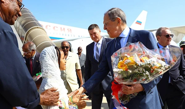 Russia's Foreign Minister Sergey Lavrov arrived in Asmara, Eritrea january 26, 2023